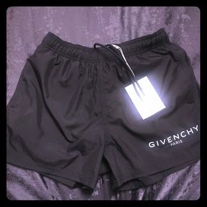 Black Givenchy logo swim trunks